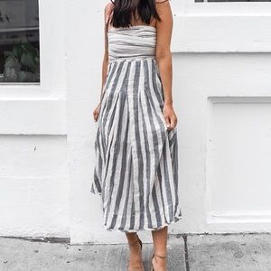 free people strapless striped dress
